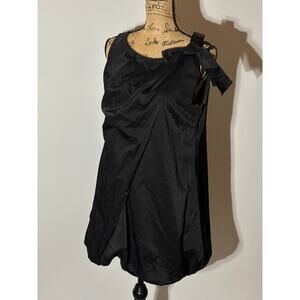 Vintage bebe originals pouf ribbon black cocktail dress medium